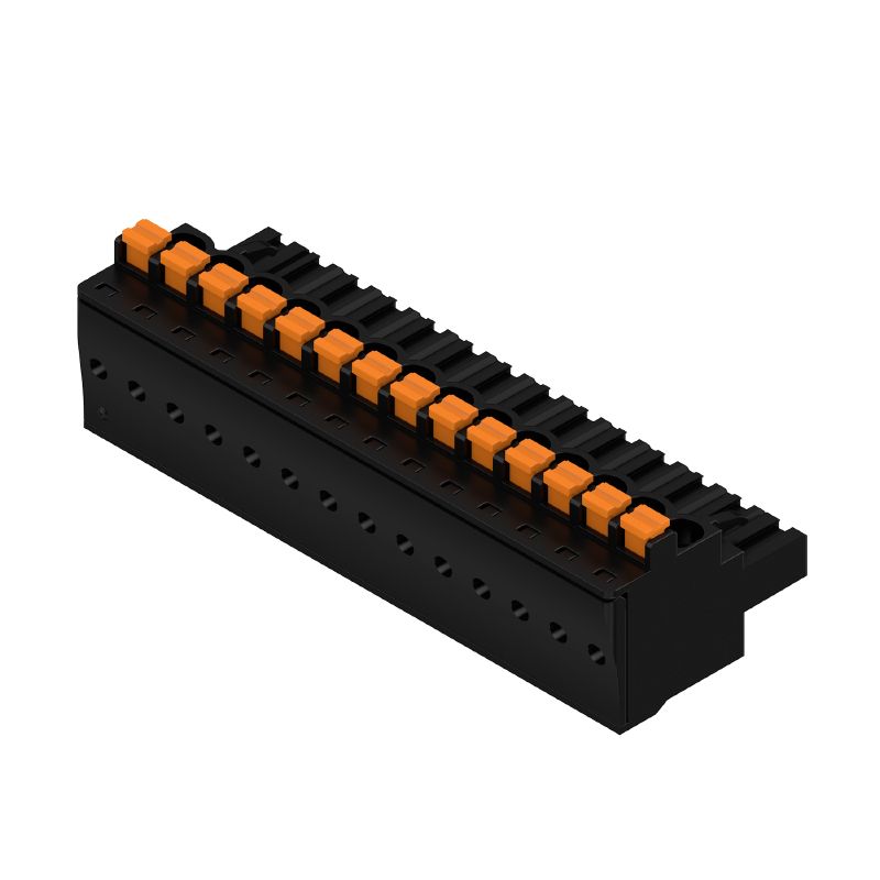 1000150001 - 5.08mm 14-Pole PCB Connector with 90° Angle and PUSH IN  (Pack of 24)