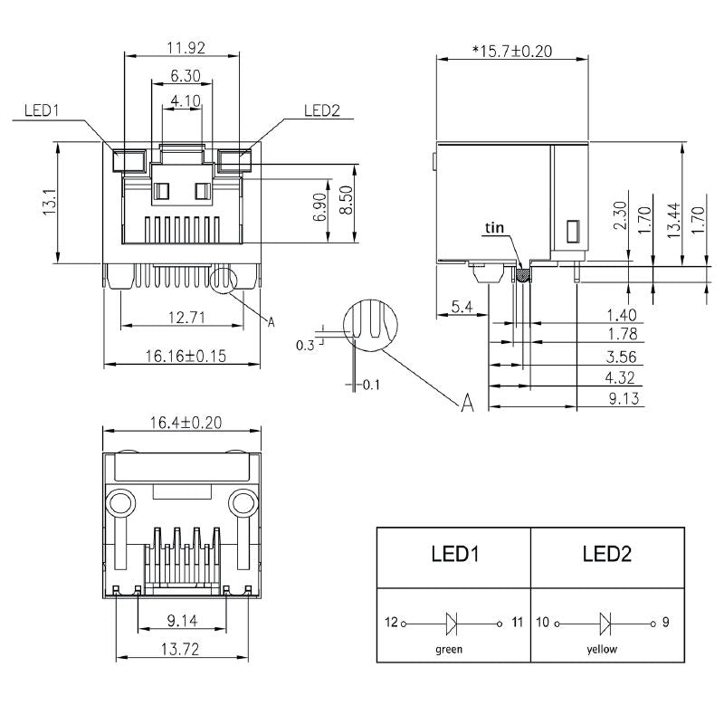 2626090000 - Cat 5 RJ45 Modular Jack with 8-Pole Configuration  (Pack of 240)