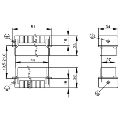1826840000 - 10-Pole 500V Female Insert with Crimp Connection