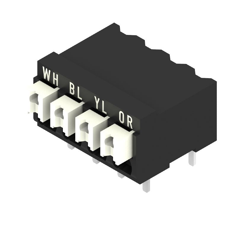2639530000 - 3.81mm Black PCB Terminals with 4 Poles & Push-in Mechanism  (Pack of 35)