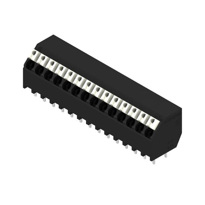 1886000000 - 3.81mm Pitch Black Terminal with 14 Poles and PUSH IN Connection  (Pack of 10)