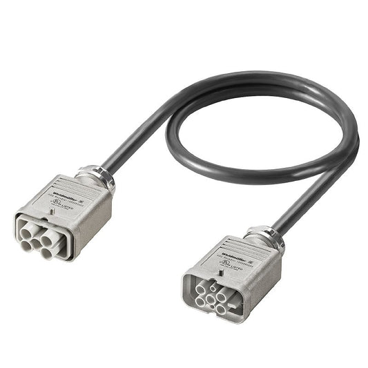 2712370200 - Shielded 6-Pole Connector Assembly, 2m, 500V, Heavy-Duty Design