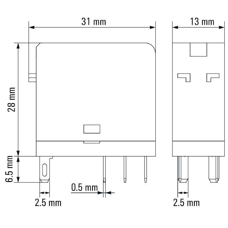 7760056328 - 12V DC D-SERIES DRI Relay, 5A, AgSnO Contacts  (Pack of 20)