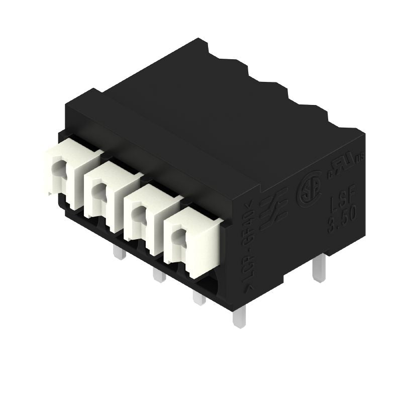 1875050000 - 3.50mm 4-Pole PCB Terminal with Black PUSH IN Mechanism  (Pack of 265)