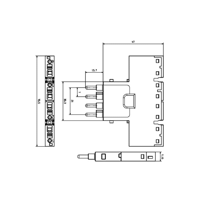 2636070000 - 4-Pole Signal Module, 250V/16A, RoHS Compliant
