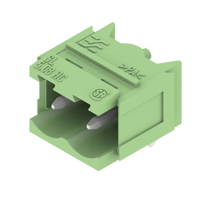 1409260000 - 5.08mm PCB Connector, 2 Poles, THT Solder, Pale Green  (Pack of 100)