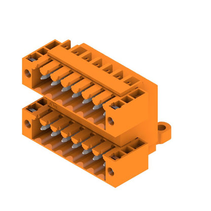 1633860000 - 3.50mm 14-Pole Orange PCB Connector for THT Soldering  (Pack of 20)