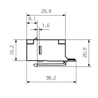 8952950000 - IP20 Zinc RJ45 Connector for Cat.6, Power over Ethernet  (Pack of 24)