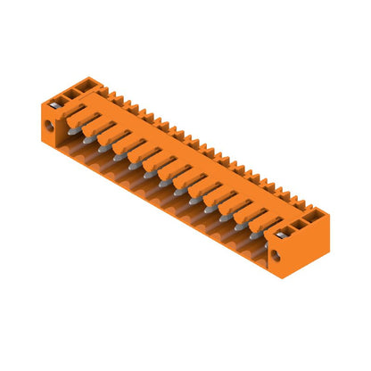 1607160000 - 3.50mm 14-Pole PCB Connector with Flange, Orange Finish  (Pack of 50)