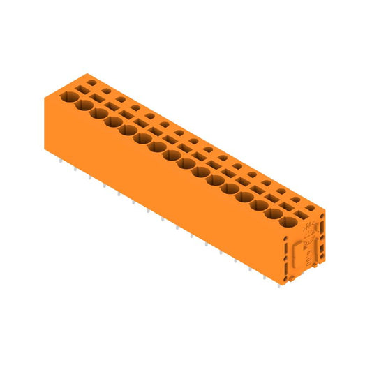 1330610000 - 5mm Pitch 16-Pole PCB Terminal, 3.5mm Solder Length, Tinned Orange  (Pack of 15)