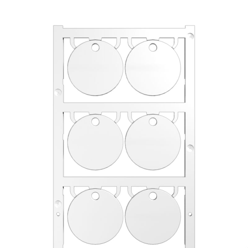 1248520000 - 30x30mm White Polyamide Markers with Mounting Hole  (Pack of 60)