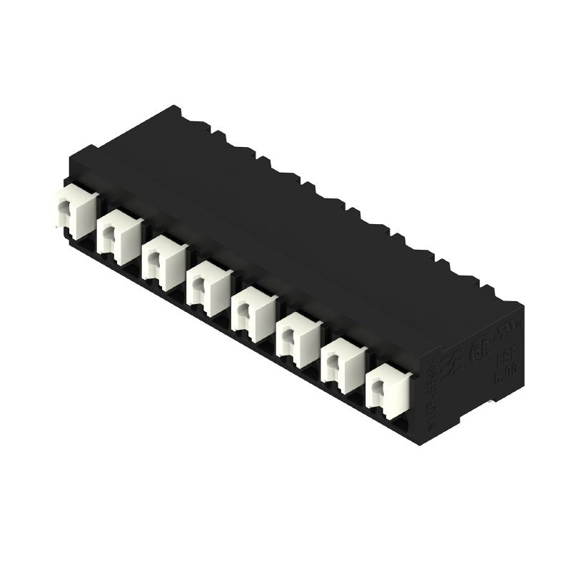 1924890000 - 5mm Pitch Black PCB Terminal with 8 Poles and Push In Mechanism  (Pack of 265)