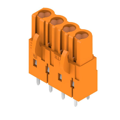 2989810000 - 5.08mm Female PCB Connector, 4 Poles, 180° Angle, Orange  (Pack of 90)