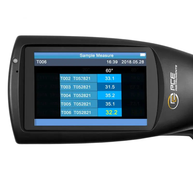 PCE-PGM 60 - Portable 60° Gloss Meter with 3.5" Touchscreen Display