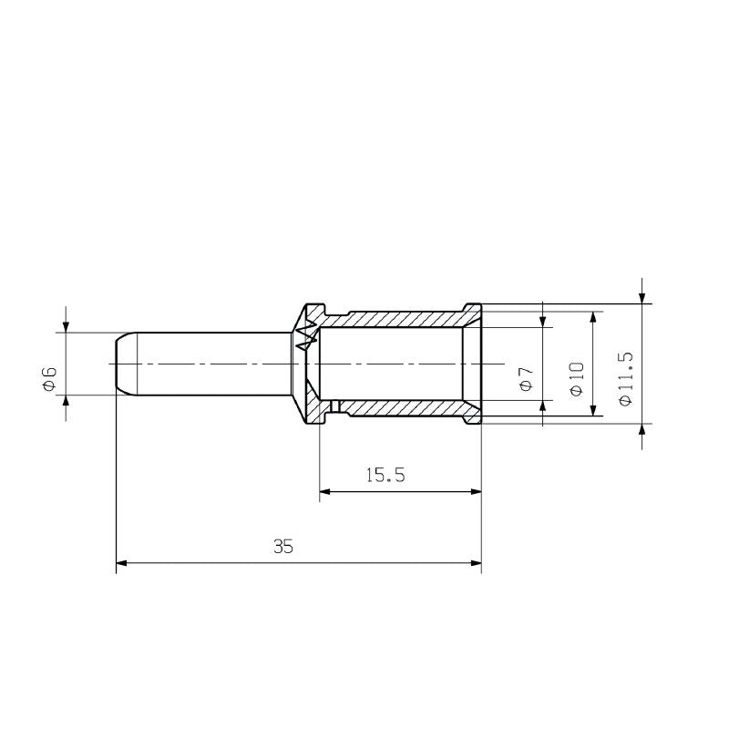 2668370000 - 25mm² Copper Male Connector for Crimp Connections  (Pack of 10)