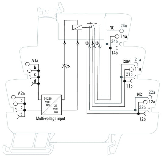 2663050000 - 24-230V UC Relay Module with 2 Gold-Plated CO Contacts  (Pack of 10)