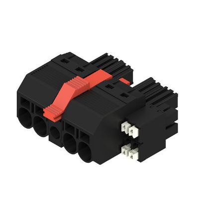 2628450000 - 4-Pole 180° PCB Female Connector, Black, PUSH IN Technology  (Pack of 36)