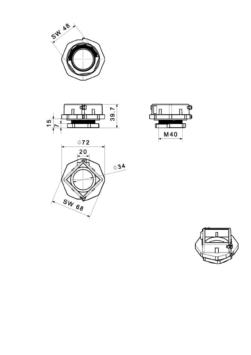 2584150000 - IP66 Black Cable Gland, 24.7mm Height, Polyamide Material  (Pack of 5)