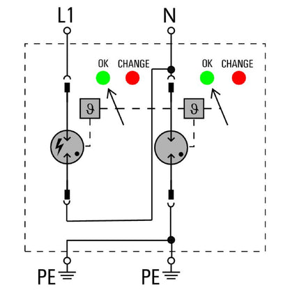 2726680000 - Low Voltage Surge Arrester for Single-Phase Networks