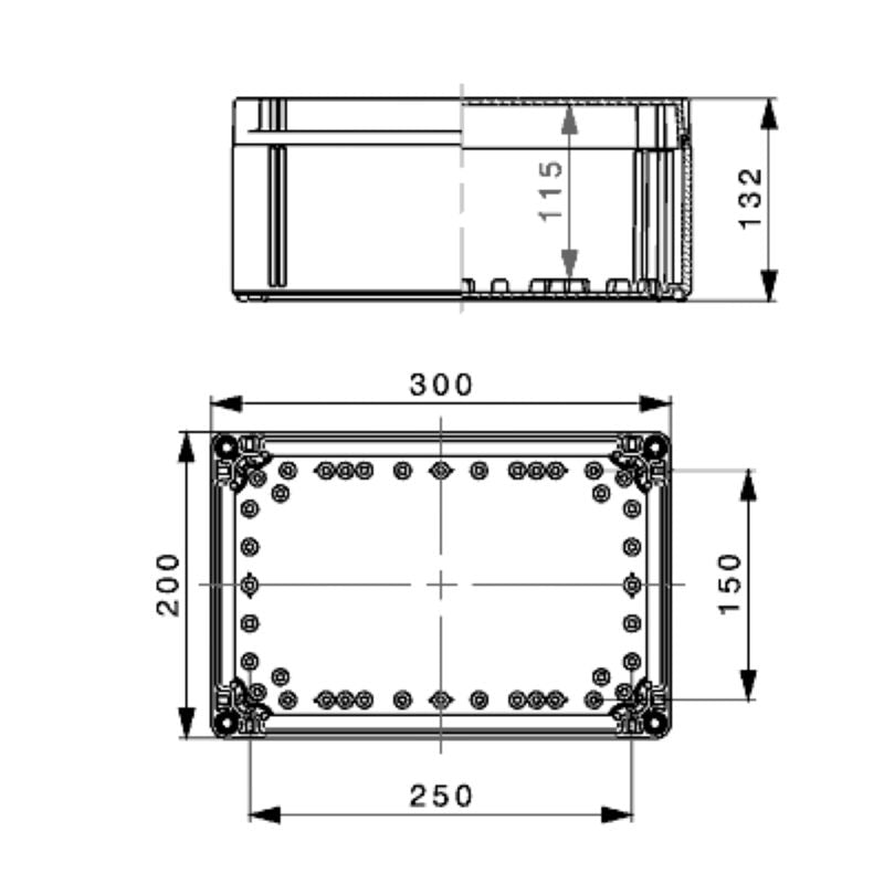 9535710000 - 200mm Light Grey Polycarbonate Enclosure for Various Applications