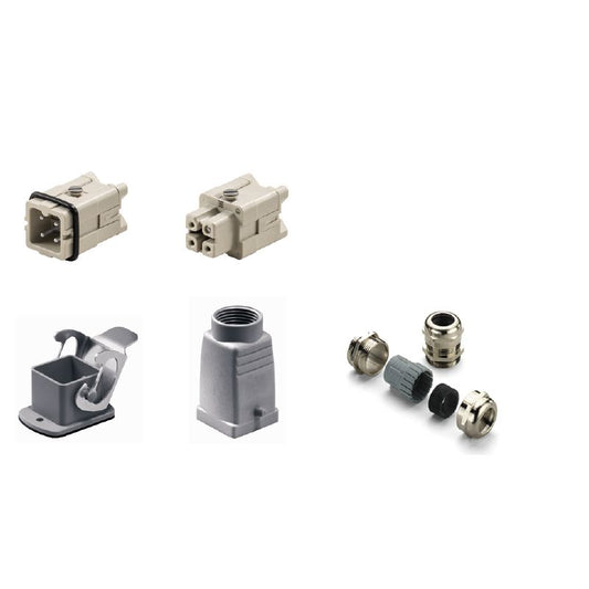 1712560000 - Heavy-Duty 3-Pole Connector Kit, IP65 Protection