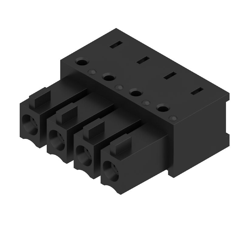 1974780000 - 3.81mm PCB Plug-in Connector, 4 Poles, 90° Angle, Black  (Pack of 50)