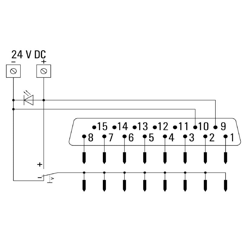 1463530000 - 15-Pole Sub-D Adapter, 24V, RoHS Compliant