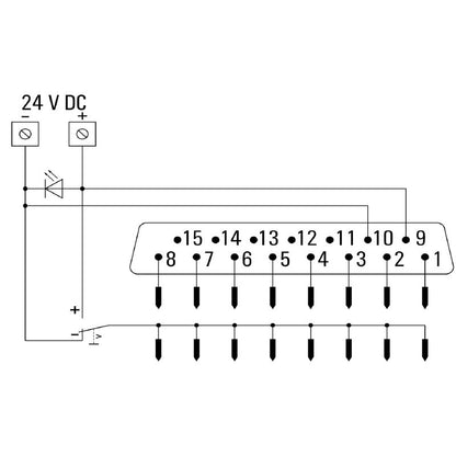 1463530000 - 15-Pole Sub-D Adapter, 24V, RoHS Compliant