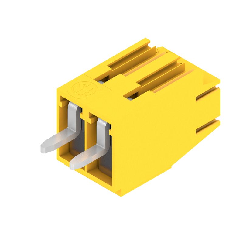 1918550000 - 3.50mm Yellow PCB Terminal with 90° Angle and 3.2mm Pins  (Pack of 246)