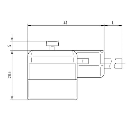 1896991000 - 10m PUR Valve Cable with RAL 9005 Black Sheath