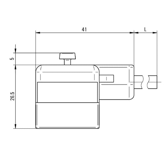1896991000 - 10m PUR Valve Cable with RAL 9005 Black Sheath