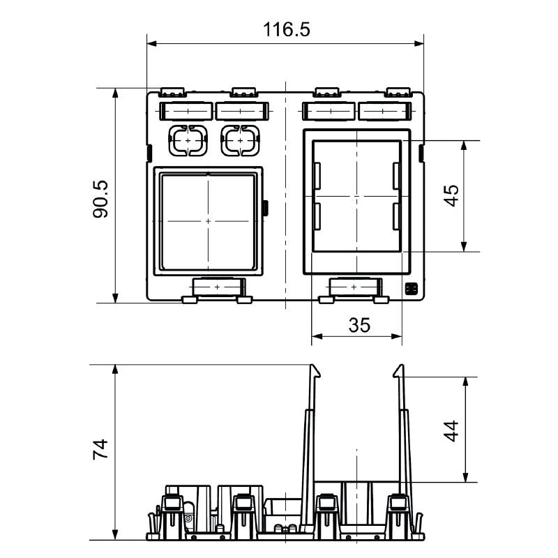 2067080000 - Shielded Polycarbonate Insert Plate for Power and Data