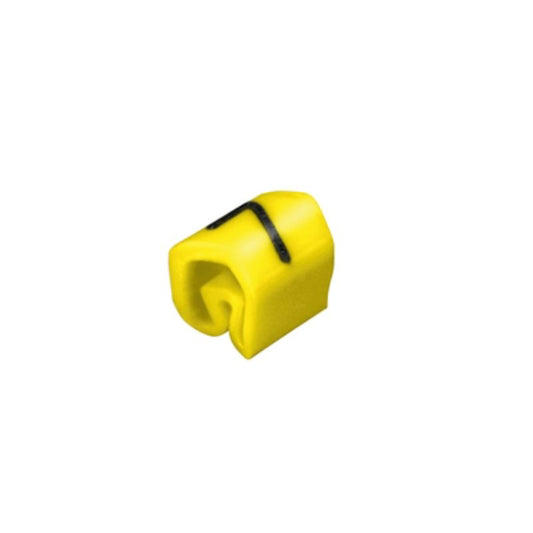 0252111523 - 200 Soft PVC Cable Markers, 3x3.4 mm, Yellow/Black  (Pack of 200)