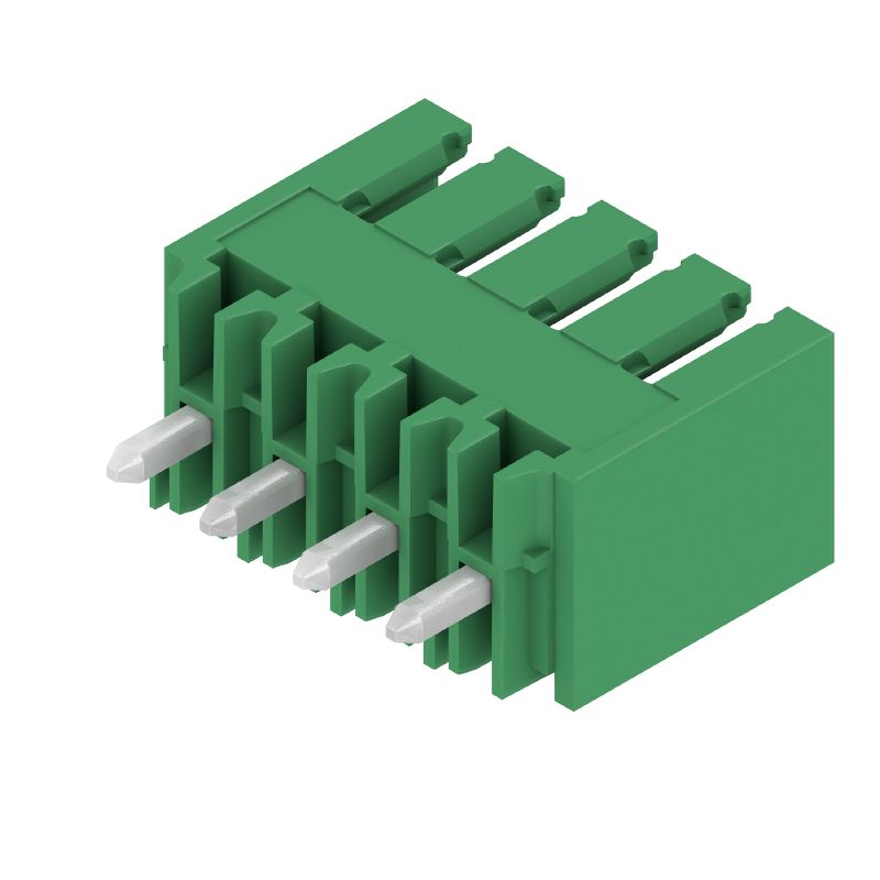 1607370000 - 4-Pole 3.50 mm PCB Male Header Connector 180° Angle  (Pack of 100)
