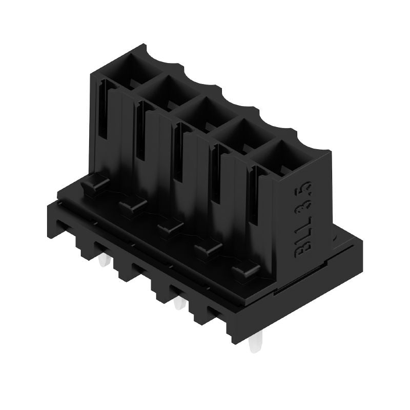 1376280000 - 5-Pole 3.50mm PCB Plug-In Connector with Tinned Black Pins  (Pack of 30)