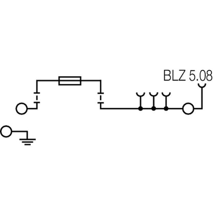 1162820000 - 2.5mm² Fuse Terminal with 4 Connections & 6.3A Current  (Pack of 50)