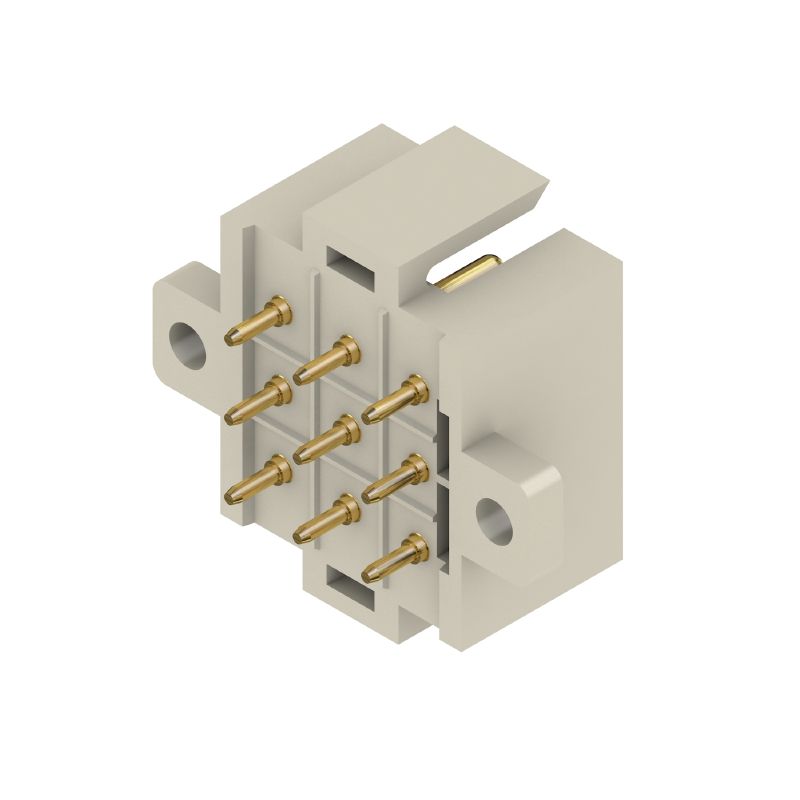 1442800000 - 9-Pole 5mm PCB Header Connector with Gold-Plated Pins  (Pack of 50)