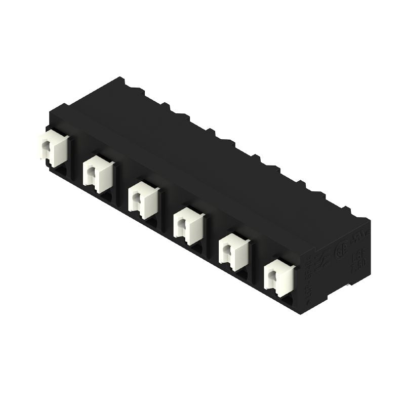 1869780000 - 7.50mm 6-Pole Terminal Block with 90° Angle, Black  (Pack of 13)