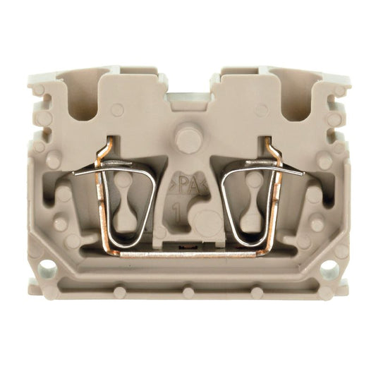 1704500000 - Dark Beige Feed-Through Terminal 2.5 mm² with Tension-Clamp  (Pack of 100)