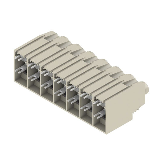 1386580000 - 15mm 7-Pole PCB Terminal, 90° Angle with Clamping Yoke  (Pack of 12)