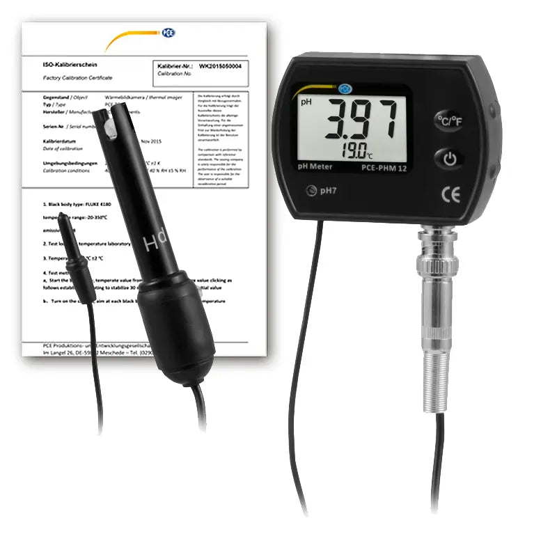 PCE-PHM 12 - Precise Aquarium pH Meter with Temperature Compensation up to 50°C