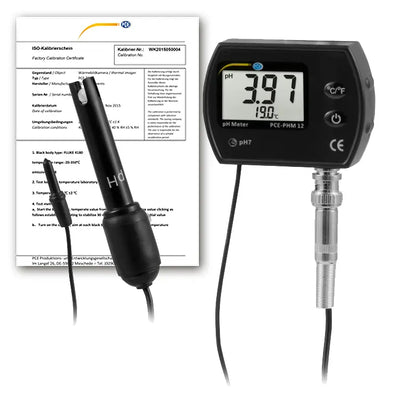 PCE-PHM 12 - Precise Aquarium pH Meter with Temperature Compensation up to 50°C