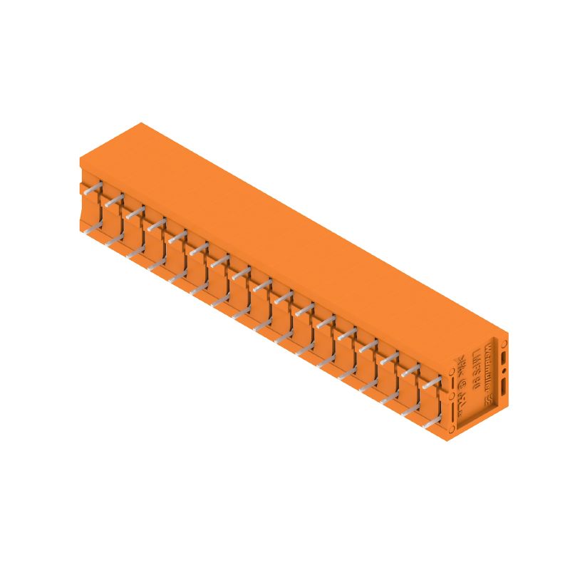 1331150000 - 5.08mm PCB Terminal Block, 17 Poles, 90° Angle, Orange  (Pack of 15)