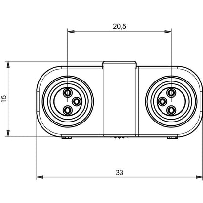 1783420000 - RoHS Compliant Y-Plug with M12/M8 Connections, IP67 Rating