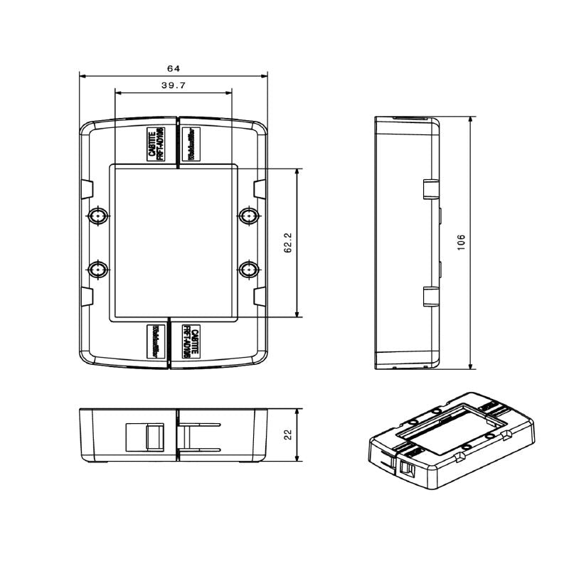 2891490000 - Durable Polyamide Cable Entry System, IP66 Rated, 64mm x 106mm