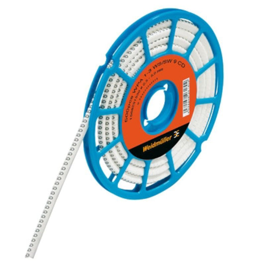 1568251044 - 2.5-5mm White Cable Markers, 500 Count Reel  (Pack of 500)