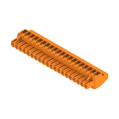 1948190000 - 5.08mm 20-Pole Orange PCB Connector with 90-Degree Angle  (Pack of 18)