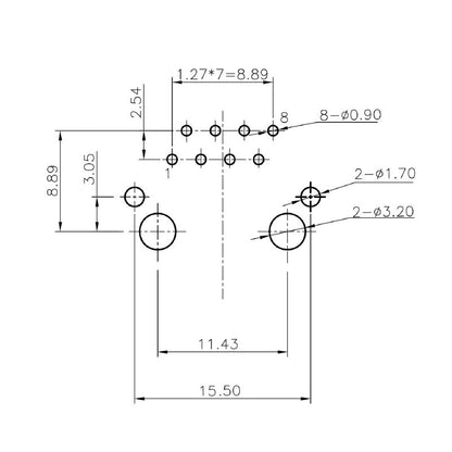 1433800000 - 90° RJ45 Modular Jack for PCB, 21.3mm Depth  (Pack of 120)