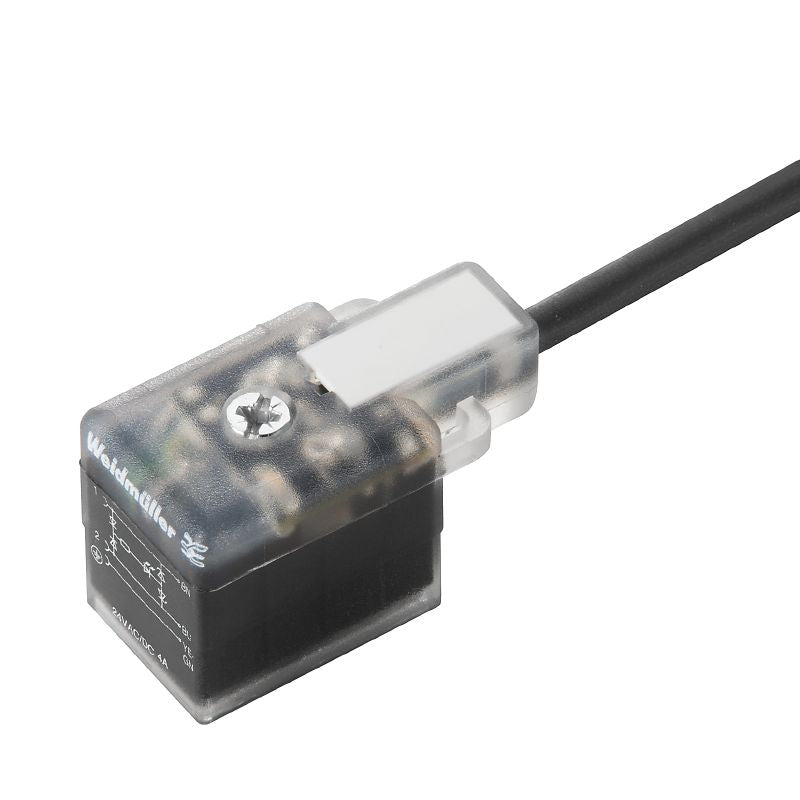 1845140150 - 1.5m Black PUR Valve Cable, 11mm Industrial Design