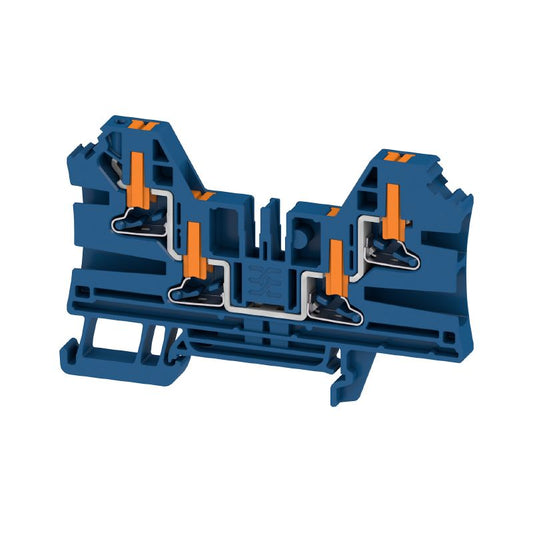 2872120000 - Dark Blue Push-In Terminal Block, 4 mm², 32 A, 52.5 mm Deep  (Pack of 50)